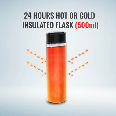 24 Hrs Hot & Cold Flask with Temperature Display + Free 2 Double Wall Cups (1TF2CF) - Image 2