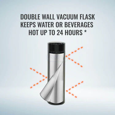 24 Hrs Hot & Cold Flask with Temperature Display + Free 2 Double Wall Cups (1TF2CM) - Image 5