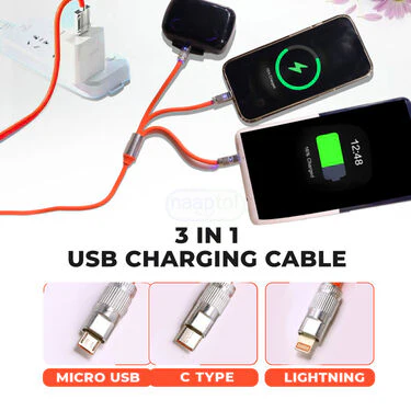 3 In 1 Fast Charging Data Cable (CDC) - Image 3
