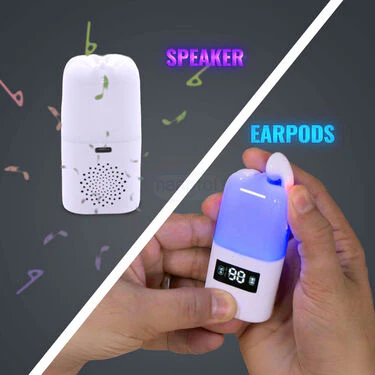 3 in 1 Wireless Bluetooth Earpods Cum Speaker With Colour Changing lights & Digital Display (TWS66) - Image 3
