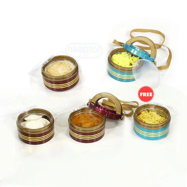 3 Layer + Free 2 Layer Steel Insulated Lunch Box (3&2RT) - Image 2