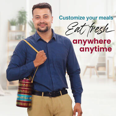 3 Layer + Free 2 Layer Steel Insulated Lunch Box (3&2RT) - Image 6