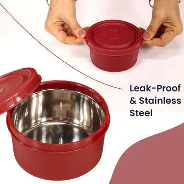 3 lunch Box With Stainless Steel Coloured Bottle And Bag (3LBB) - Image 5