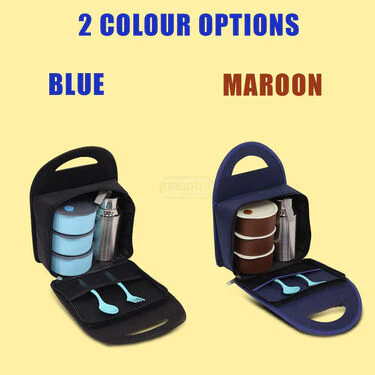 3 Vacuum Insulated Steel Lunch Box with Steel Bottle (3ISLBB) - Image 3