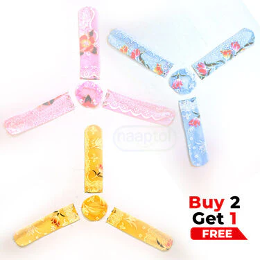 4 Pcs Protective French lace Fan Cover Set Buy 2 Get 1 Free (B2G1FC2) - Image 2