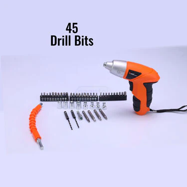 45 Pcs Rechargeable Powerful Cordless Drill Machine With Screwdriver (ET1) - Image 5