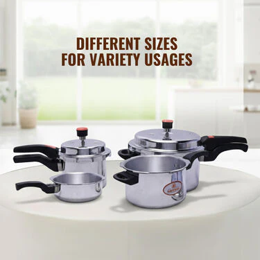 5 ltr + 3 ltr + 2 ltr + 1.5 ltr Pressure Cooker Combo (4PC4) - Image 4