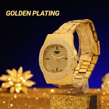 Austrian Diamond Watch + Golden Watch B1G1 - (2MW11) - Image 3