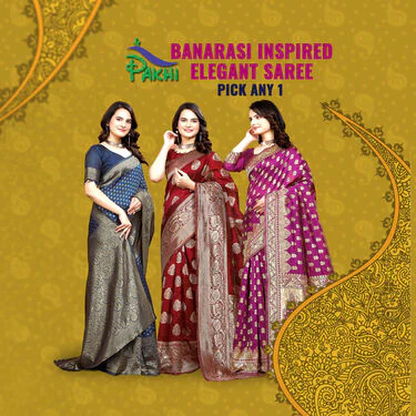 Banarasi Inspired Elegant Sarees - Pick Any 1 (BIS1) - Image 2