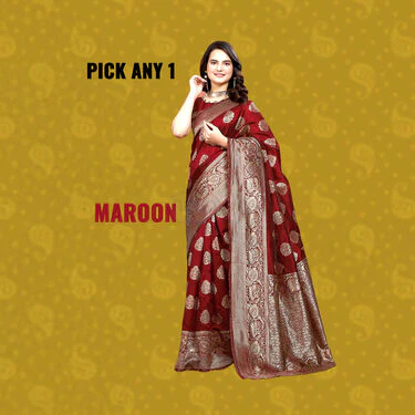 Banarasi Inspired Elegant Sarees - Pick Any 1 (BIS1) - Image 4