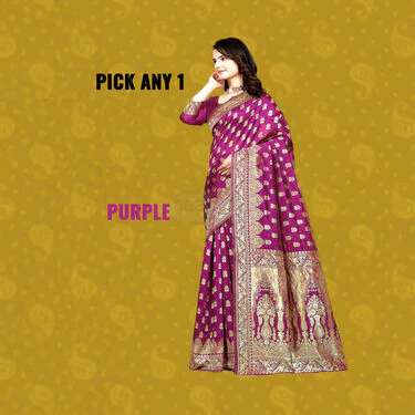 Banarasi Inspired Elegant Sarees - Pick Any 1 (BIS1) - Image 5
