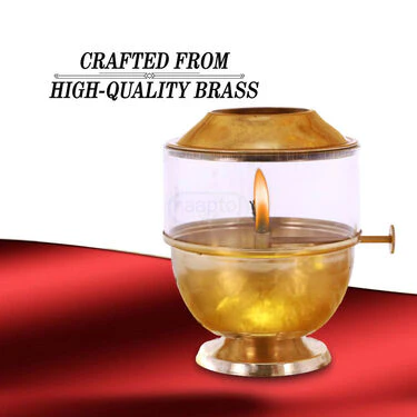 Brass Akhand Diya With Adjustable Bati (1BAD3) - Image 4