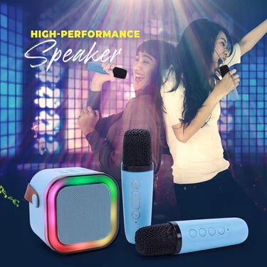 Colorful Bluetooth Karaoke Speaker With 2 Wireless Mic (KBS2) - Image 5