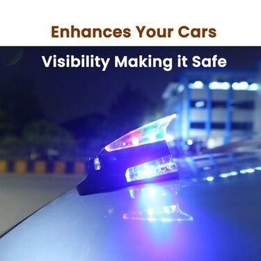 Colorful LED Shark Light For Cars - Works On Wind Power (CWL1) - Image 6