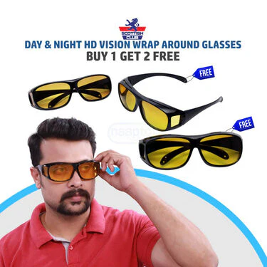 Day & Night HD Vision Wrap Around Goggles Buy 1 Get 2 Free (3WNG) - Image 2
