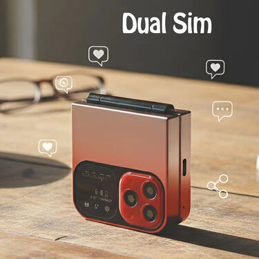 Dual Sim Stylish Fold Mobile With 4 Languages (PMH10 G) - Image 2