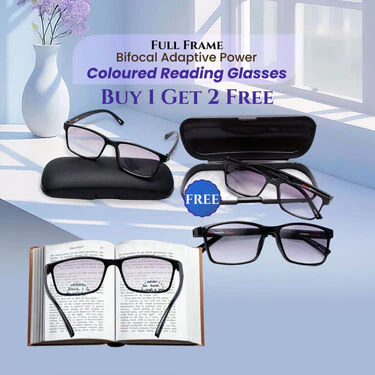 Full Frame Bifocal Adaptive Power Coloured Reading Glasses Buy 1 Get 2 Free (3BCORG7) - Image 2