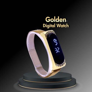 Golden Digital Watch (DW8) - Image 3