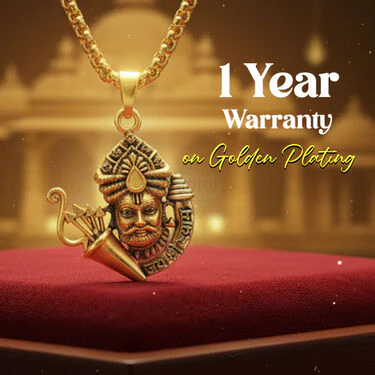 Golden Shri Khatu Shyam Ji Pendant With Chain (SKSPN12) - Image 5