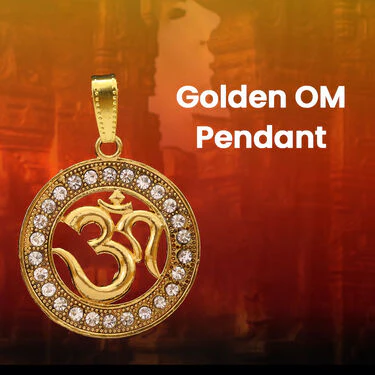 Golden Watch + 2 Golden Chain + Om Pendant + OM Ring + OM  Bracelet (MGW2CBRP1) - Image 11
