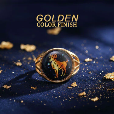 Golden Zodiac Rashi Ring (ZR1) - Image 2