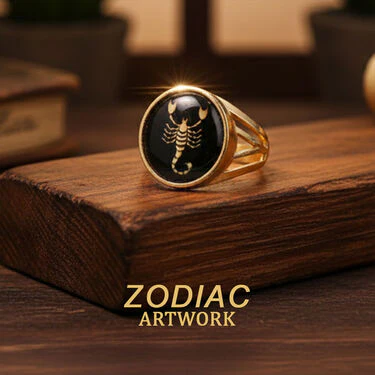 Golden Zodiac Rashi Ring (ZR1) - Image 4