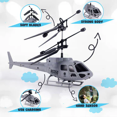 Hand Sensor Army Helicopter Toy with Lights (HSMH) - Image 3
