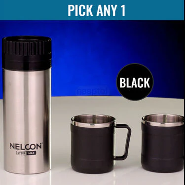Hot Or Cold Insulated Flask (500 ml) + 2 Double Wall Cup (1F2C4) - Image 10