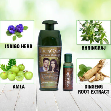 Keragain Hair Color Shampoo & Color Protecting Hair Serum - Image 2