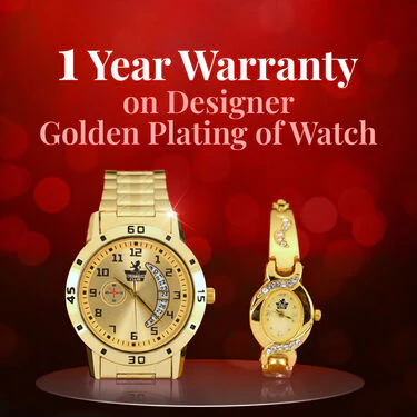 Men's Golden Watch with Free Designer Ladies Watch (MLGW2) - Image 3