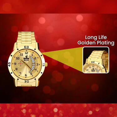 Men's Golden Watch with Free Designer Ladies Watch (MLGW2) - Image 5