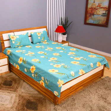 Pack of 7 Beautiful Home Double Bedsheets Set with 2 Blankets (7BS2FB) - Image 7