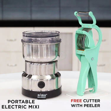 Portable Electric Mixi + FREE Cutter with peeler (EG8) - Image 2