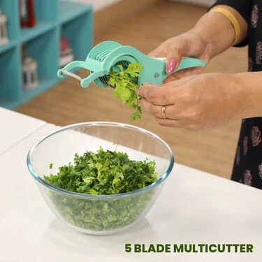 Rechargeable Quick & Easy 5 Sec Vegetable Chopper + 5 Blade Multi Cutter (EC6) - Image 5