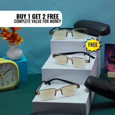 Rimless Adaptive Power Coloured Reading Glasses B1G2 Free (3CORG) - Image 8