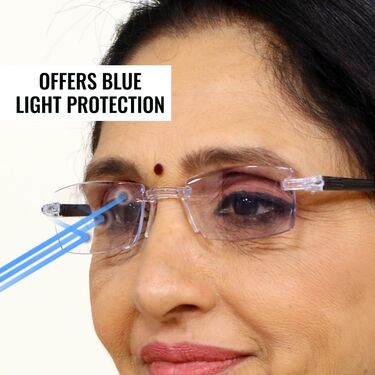 Rimless Adaptive Power Mobile Protection Reading Glasses Buy 1 Get 2 FREE (3MPORG) - Image 4