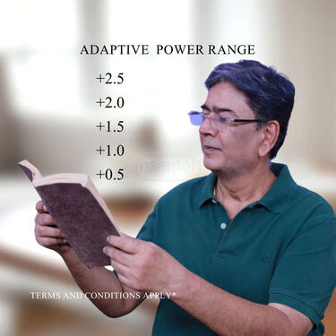 Rimless Adaptive Power Reading Glasses B1 G3 Free (4RG1) - Image 2