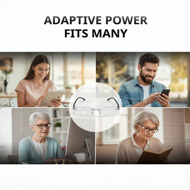 Rimless Adaptive Power Reading Glasses B1 G3 Free (4RG1) - Image 3