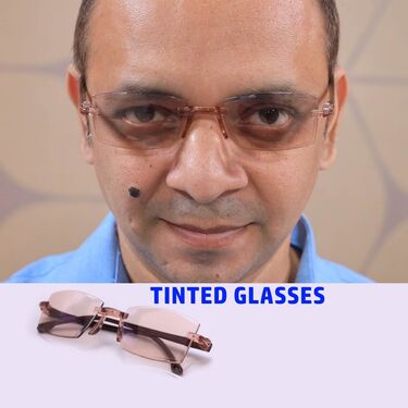 Rimless Bifocal Adaptive Power Reading Glasses B1G1 Free (BORG18) - Image 6