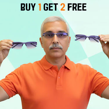 Rimless Bifocal Coloured Adaptive Power Reading Glasses Buy1 Get 2 Free (3BCORG12) - Image 4