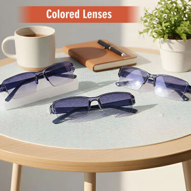 Rimless Bifocal Coloured Adaptive Power Reading Glasses Buy1 Get 2 Free (3BCORG12) - Image 5