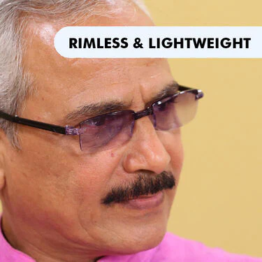Rimless Folding Adaptive Power Mobile Protection Reading Glasses B1 G2 Free (3FORG10) - Image 5