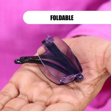 Rimless Folding Adaptive Power Mobile Protection Reading Glasses B1 G2 Free (3FORG10) - Image 6