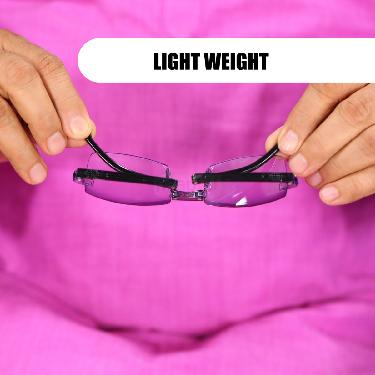 Rimless Folding Adaptive Power Mobile Protection Reading Glasses B1 G2 Free (3FORG10) - Image 8