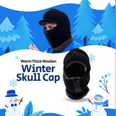 Warm Thick Woolen Winter Skull Cap (WWC1) - Image 2