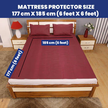 Water Proof Double Mattress Protector Sheet with 2 Pillow Protector Free (DMP8) - Image 7