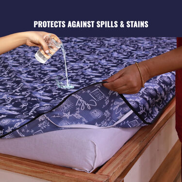 Water Proof Printed Double Bed Mattress Protector Sheet (DMP10) - Image 2